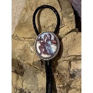 Western Southwestern Lariat Indian chief headdress Bolo Tie Western necklace